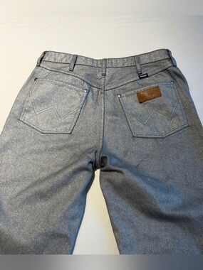 Wrangler x Fender Metallic Wanderer High-Rise Flare Jeans - "Silver Relic"